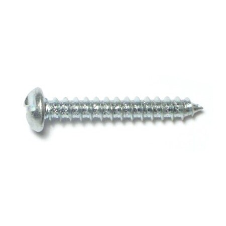 Midwest Fastener Sheet Metal Screw, #12 x 1-1/2 in, Zinc Plated Steel Pan Head Slotted Drive, 15 PK 62454